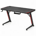 Biurko gamingowe czarno-czerwone z blatem MDF 120 x 60 x 75 cm