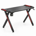 Biurko gamingowe czarno-czerwone MDF 120 x 60 x 75 cm